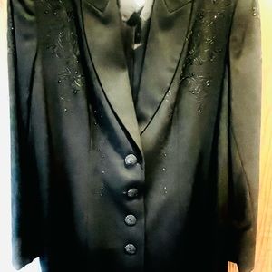 Scully Black beaded jacket and long skirt Perfect for the Holidays!